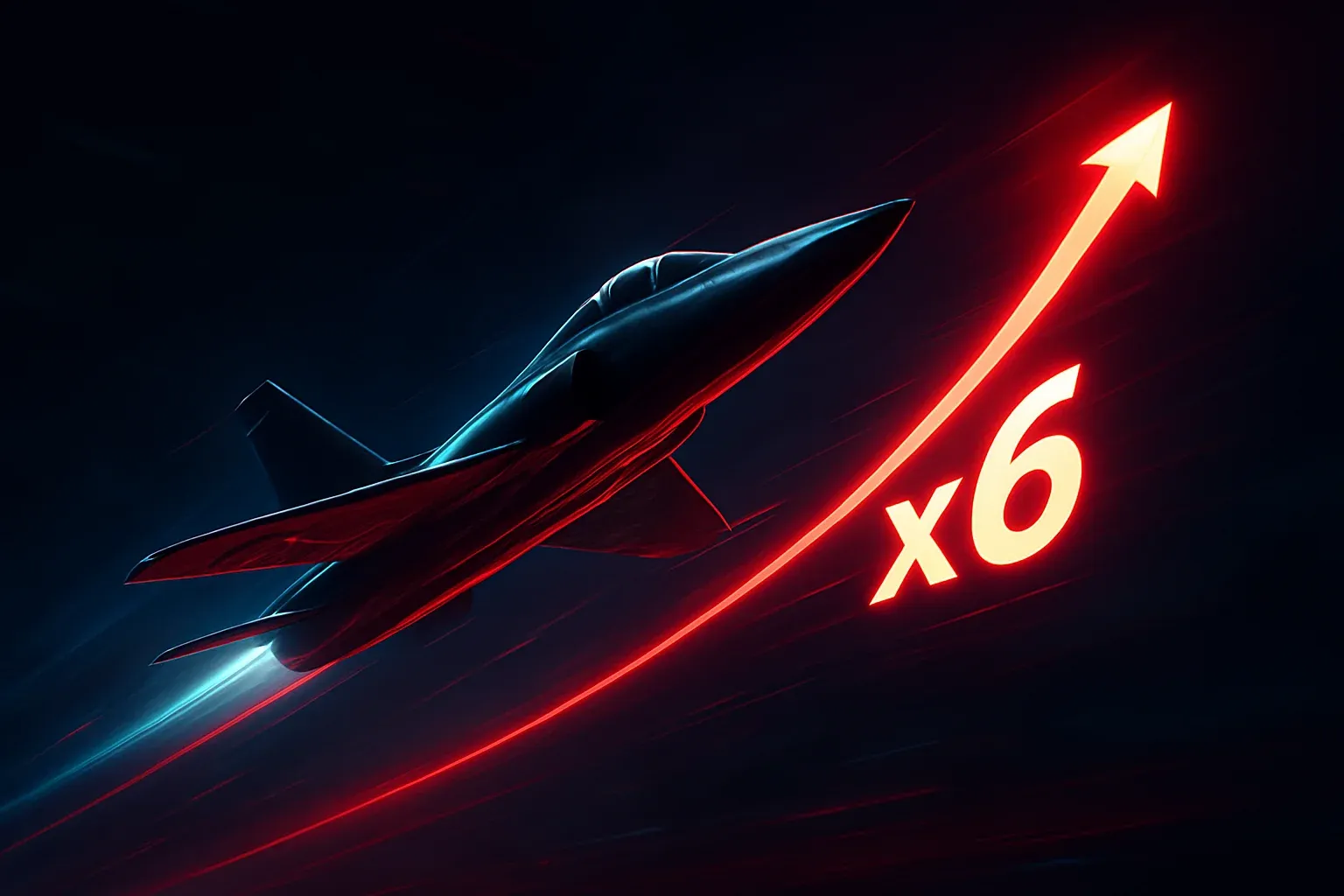 Modern aircraft soaring upward with glowing multiplier curve in UK casino